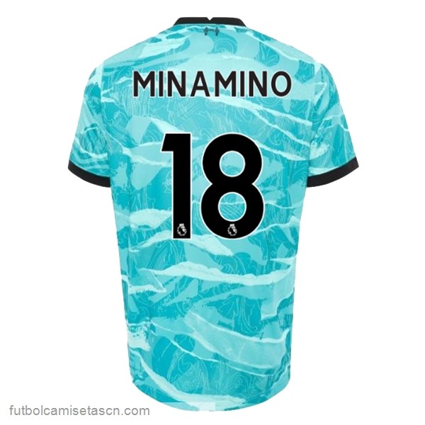 Camiseta Liverpool NO.18 Minamino 2ª 2020/21 Azul